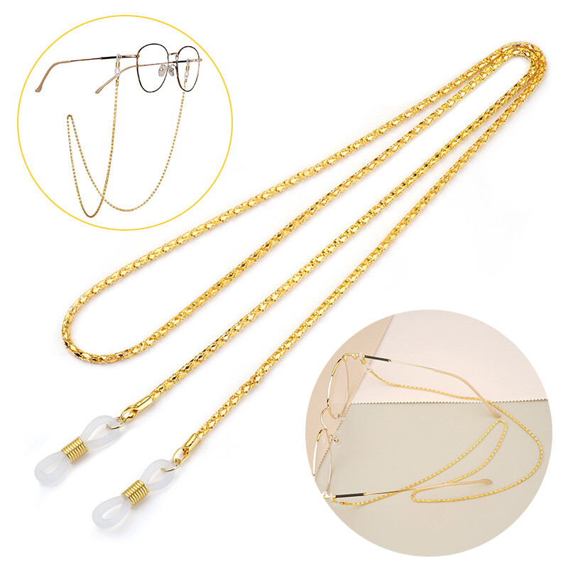 Mados akinių grandinėlė Kabantys akinių grandinėlė moterims Vasaros kaklo akiniai nuo saulės Kaukės dirželis Rankų darbo karoliai Akiniai nuo saulės dirželis