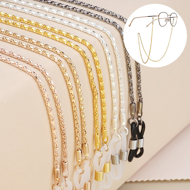 Mados akinių grandinėlė Kabantys akinių grandinėlė moterims Vasaros kaklo akiniai nuo saulės Kaukės dirželis Rankų darbo karoliai Akiniai nuo saulės dirželis