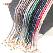 Χειροποίητη αλυσίδα γυαλιών ανάγνωσης μόδας για γυναικεία κορδόνια γυαλιών ηλίου 3 χιλιοστών ηλεκτρολυμένο κορδόνι γυαλιά μάσκες με χάντρες Δώρο Χονδρική