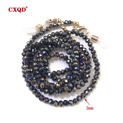 Χειροποίητη αλυσίδα γυαλιών ανάγνωσης μόδας για γυναικεία κορδόνια γυαλιών ηλίου 3 χιλιοστών ηλεκτρολυμένο κορδόνι γυαλιά μάσκες με χάντρες Δώρο Χονδρική