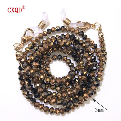 Χειροποίητη αλυσίδα γυαλιών ανάγνωσης μόδας για γυναικεία κορδόνια γυαλιών ηλίου 3 χιλιοστών ηλεκτρολυμένο κορδόνι γυαλιά μάσκες με χάντρες Δώρο Χονδρική