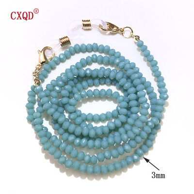 Χειροποίητη αλυσίδα γυαλιών ανάγνωσης μόδας για γυναικεία κορδόνια γυαλιών ηλίου 3 χιλιοστών ηλεκτρολυμένο κορδόνι γυαλιά μάσκες με χάντρες Δώρο Χονδρική