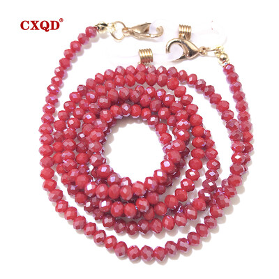 Χειροποίητη αλυσίδα γυαλιών ανάγνωσης μόδας για γυναικεία κορδόνια γυαλιών ηλίου 3 χιλιοστών ηλεκτρολυμένο κορδόνι γυαλιά μάσκες με χάντρες Δώρο Χονδρική