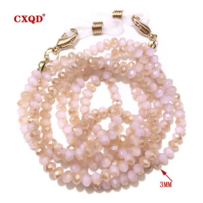 Χειροποίητη αλυσίδα γυαλιών ανάγνωσης μόδας για γυναικεία κορδόνια γυαλιών ηλίου 3 χιλιοστών ηλεκτρολυμένο κορδόνι γυαλιά μάσκες με χάντρες Δώρο Χονδρική