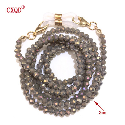 Χειροποίητη αλυσίδα γυαλιών ανάγνωσης μόδας για γυναικεία κορδόνια γυαλιών ηλίου 3 χιλιοστών ηλεκτρολυμένο κορδόνι γυαλιά μάσκες με χάντρες Δώρο Χονδρική