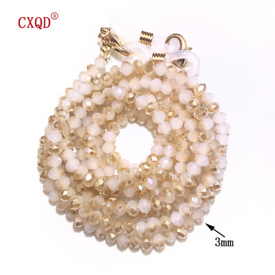 Χειροποίητη αλυσίδα γυαλιών ανάγνωσης μόδας για γυναικεία κορδόνια γυαλιών ηλίου 3 χιλιοστών ηλεκτρολυμένο κορδόνι γυαλιά μάσκες με χάντρες Δώρο Χονδρική