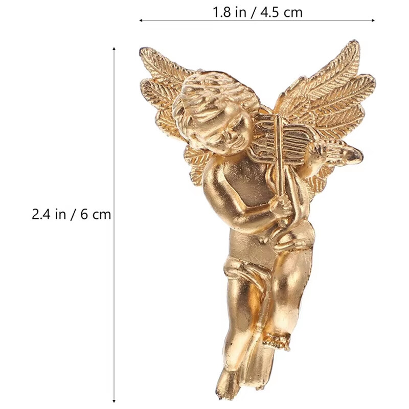 6 GAB Ziemassvētku eglītes rotājums piekarināms zelta sudraba eņģeļa statujas kulons Ziemassvētku eglītes piekārts eņģeļa lelles kulonu rotājums