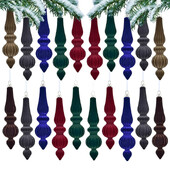 6 бр./кутия Висулки за коледно дърво Кадифена кратуна Висяща висяща прозорческа сцена Комплект за домашен декор Коледна елха Висяща висулка Noel Natale