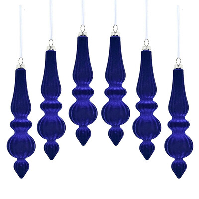 6 бр./кутия Висулки за коледно дърво Кадифена кратуна Висяща висяща прозорческа сцена Комплект за домашен декор Коледна елха Висяща висулка Noel Natale