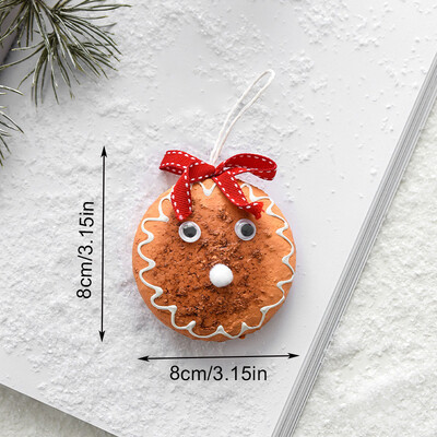 Kalėdų sausainių pakabukas Imbierinis žmogus spurgos sausainių forma Kalėdų eglutės kabantys papuošalai Dekoravimo rekvizitai Naujųjų metų dekoras