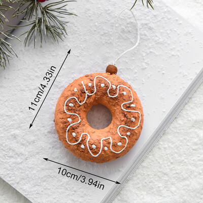 Kalėdų sausainių pakabukas Imbierinis žmogus spurgos sausainių forma Kalėdų eglutės kabantys papuošalai Dekoravimo rekvizitai Naujųjų metų dekoras