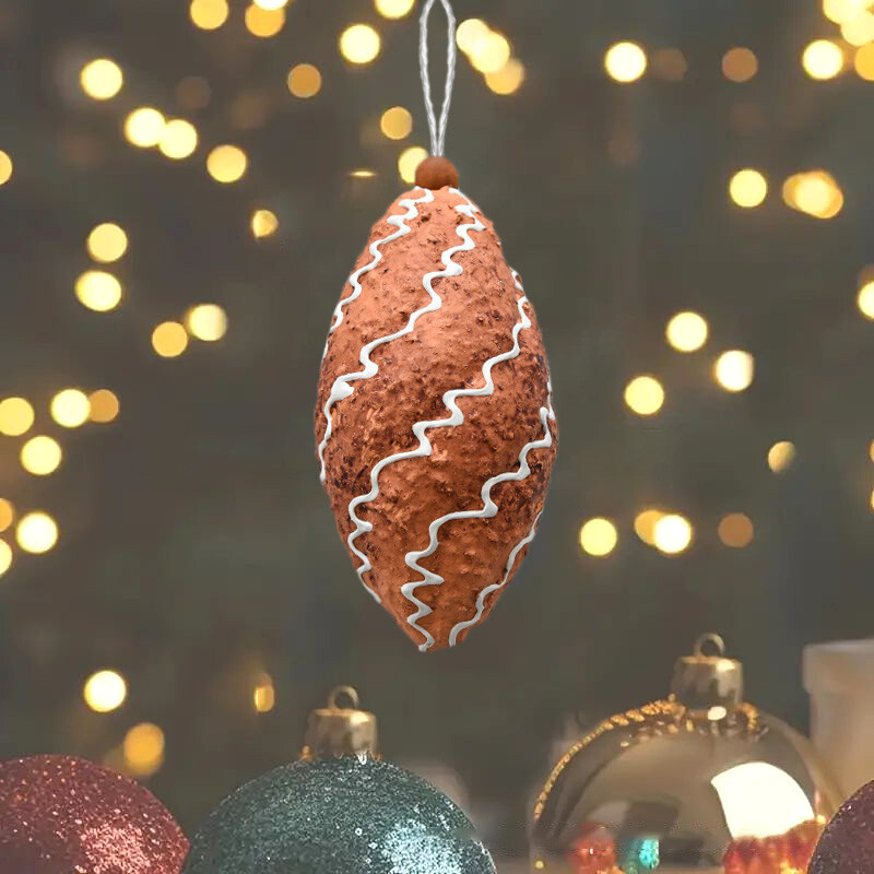 Ziemassvētku cepumu kulons piparkūku vīrs virtulis cepumu forma Ziemassvētku eglītes piekārtiem rotājumiem Dekorācijas rekvizīti Jaungada dekors