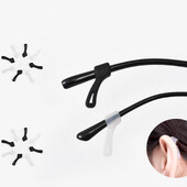 1 perechi Suport anti-alunecare din silicon de calitate superioară pentru accesorii ochelari Cârlig pentru ureche alb/negru Ochelari de sport pentru ochelari