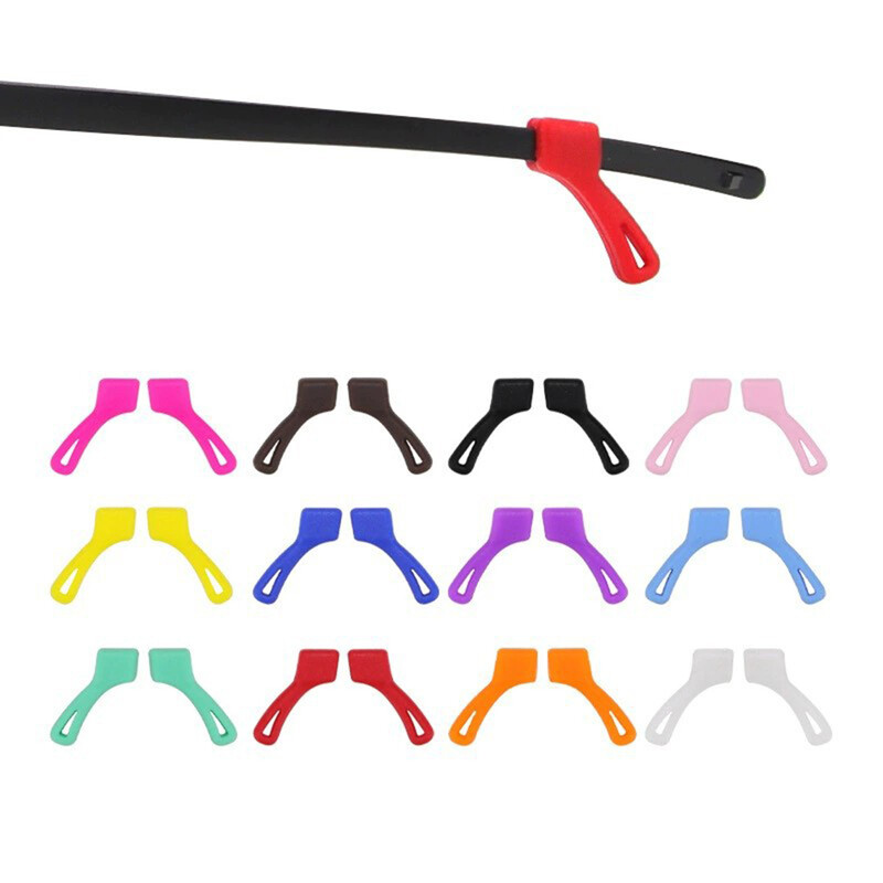 1 perechi Suport anti-alunecare din silicon de calitate superioară pentru accesorii ochelari Cârlig pentru ureche alb/negru Ochelari de sport pentru ochelari