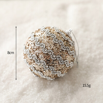 Auksinės serijos kalėdiniai pakabukai Žvaigždės karoliukai grandinėlės putplasčio kamuoliukai lankeliai grybai eglutės pakabukas retro prabangus namų dekoravimas