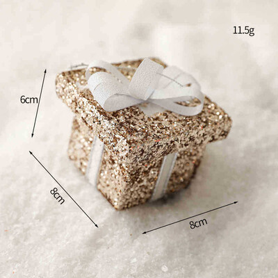 Auksinės serijos kalėdiniai pakabukai Žvaigždės karoliukai grandinėlės putplasčio kamuoliukai lankeliai grybai eglutės pakabukas retro prabangus namų dekoravimas