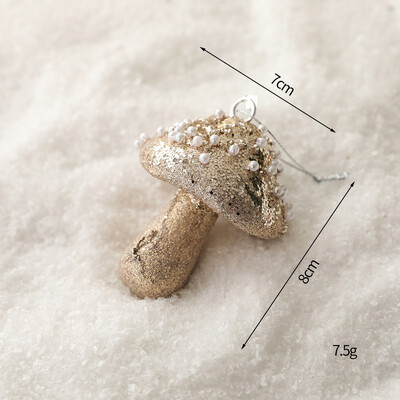 Auksinės serijos kalėdiniai pakabukai Žvaigždės karoliukai grandinėlės putplasčio kamuoliukai lankeliai grybai eglutės pakabukas retro prabangus namų dekoravimas