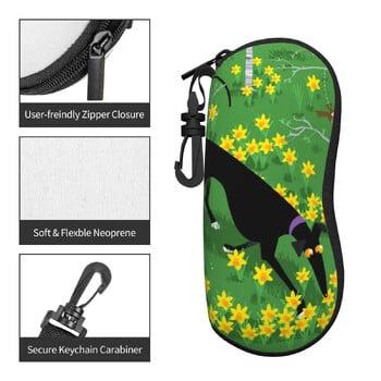 Θήκη γυαλιών Daffodil Hound Αδιάβροχη αξεσουάρ Greyhound Whippet Lurcher Dog Storage Box Protector Glasses Box