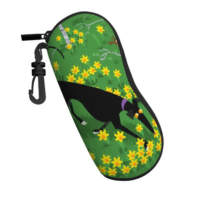 Narcizų skaliko akinių dėklas, atsparus vandeniui, priedai Kurtas vipetas Lurcher šunų akinių laikymo dėžutė Apsauginė akinių dėžutė