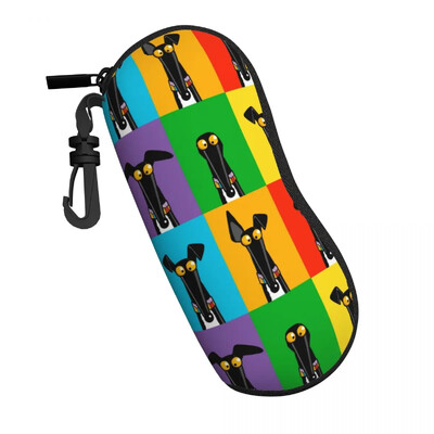 Narcizų skaliko akinių dėklas, atsparus vandeniui, priedai Kurtas vipetas Lurcher šunų akinių laikymo dėžutė Apsauginė akinių dėžutė