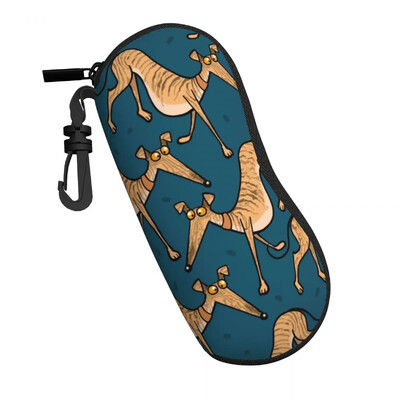 Narcizų skaliko akinių dėklas, atsparus vandeniui, priedai Kurtas vipetas Lurcher šunų akinių laikymo dėžutė Apsauginė akinių dėžutė