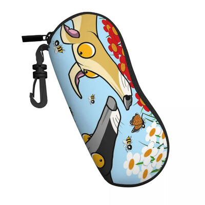 Narcizų skaliko akinių dėklas, atsparus vandeniui, priedai Kurtas vipetas Lurcher šunų akinių laikymo dėžutė Apsauginė akinių dėžutė