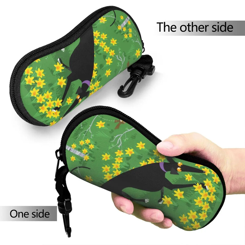Narcizų skaliko akinių dėklas, atsparus vandeniui, priedai Kurtas vipetas Lurcher šunų akinių laikymo dėžutė Apsauginė akinių dėžutė