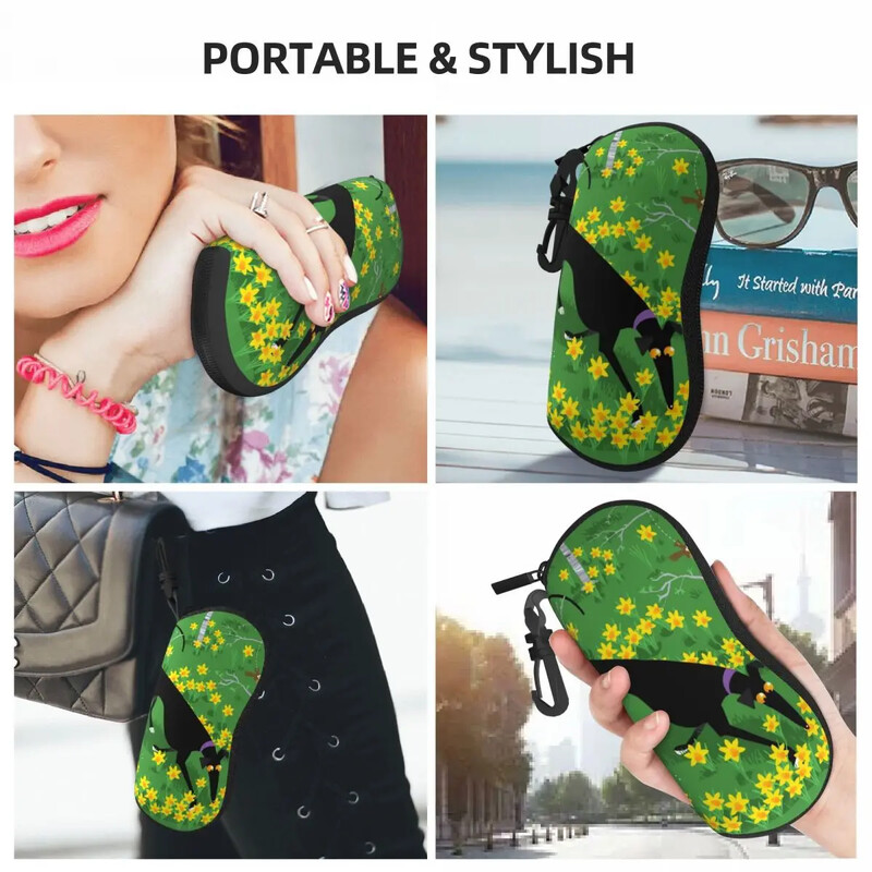 Narcizų skaliko akinių dėklas, atsparus vandeniui, priedai Kurtas vipetas Lurcher šunų akinių laikymo dėžutė Apsauginė akinių dėžutė