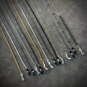 3vnt Metaliniai akiniai nuo saulės Kaukės grandinėlės dirželis moterims Vyrams juodos akinių grandinėlės, apsaugančios nuo praradimo ausinių laikiklis 2024 m. mados karoliai