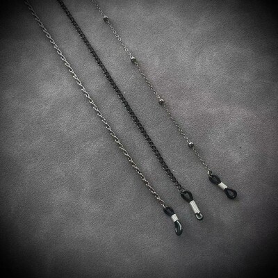 3vnt Metaliniai akiniai nuo saulės Kaukės grandinėlės dirželis moterims Vyrams juodos akinių grandinėlės, apsaugančios nuo praradimo ausinių laikiklis 2024 m. mados karoliai