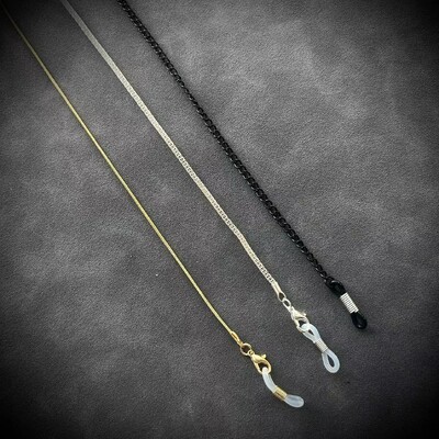 3vnt Metaliniai akiniai nuo saulės Kaukės grandinėlės dirželis moterims Vyrams juodos akinių grandinėlės, apsaugančios nuo praradimo ausinių laikiklis 2024 m. mados karoliai