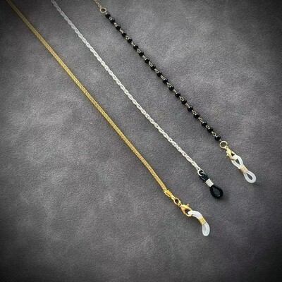 3vnt Metaliniai akiniai nuo saulės Kaukės grandinėlės dirželis moterims Vyrams juodos akinių grandinėlės, apsaugančios nuo praradimo ausinių laikiklis 2024 m. mados karoliai