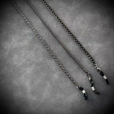 3vnt Metaliniai akiniai nuo saulės Kaukės grandinėlės dirželis moterims Vyrams juodos akinių grandinėlės, apsaugančios nuo praradimo ausinių laikiklis 2024 m. mados karoliai