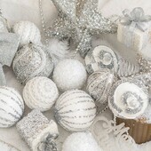 Χριστουγεννιάτικα μπιχλιμπίδια Πλαστικά Χριστουγεννιάτικες μπάλες για χριστουγεννιάτικο δέντρο Πολύχρωμο σετ στολιδιών με μπάλες που δεν θρυμματίζονται Δημιουργικό μεγάλο χριστουγεννιάτικο μενταγιόν Merry