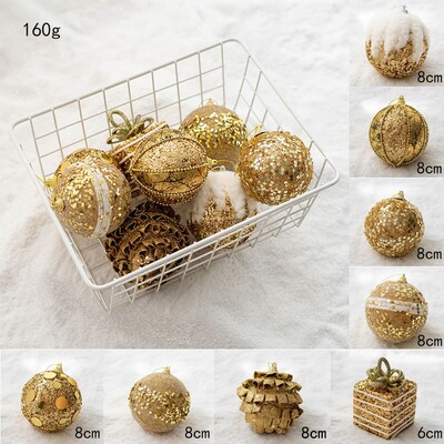 Χριστουγεννιάτικα μπιχλιμπίδια Πλαστικά Χριστουγεννιάτικες μπάλες για χριστουγεννιάτικο δέντρο Πολύχρωμο σετ στολιδιών με μπάλες που δεν θρυμματίζονται Δημιουργικό μεγάλο χριστουγεννιάτικο μενταγιόν Merry