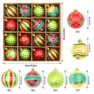 Χριστουγεννιάτικη μπάλα πλαστική επιμεταλλωμένη μπάλα σετ Χριστουγεννιάτικο δέντρο κρεμαστή μπάλα γιορτινή ατμόσφαιρα Χριστουγεννιάτικα αξεσουάρ διακοσμητικά