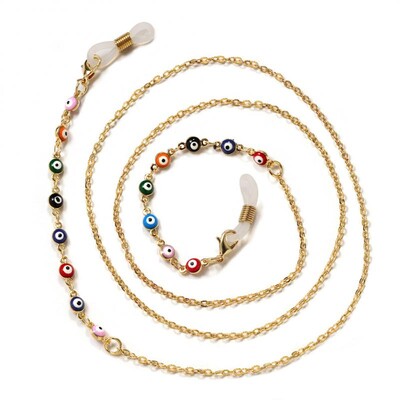 Αλυσίδα γυαλιών Λευκή πλαστική χάντρα Pearl Heart Charm Συγκράτηση γυαλιών Θήκη γυαλιών Λουράκι Γυναικείο κολιέ Δώρο Μάσκα με σχοινί Αλυσίδα