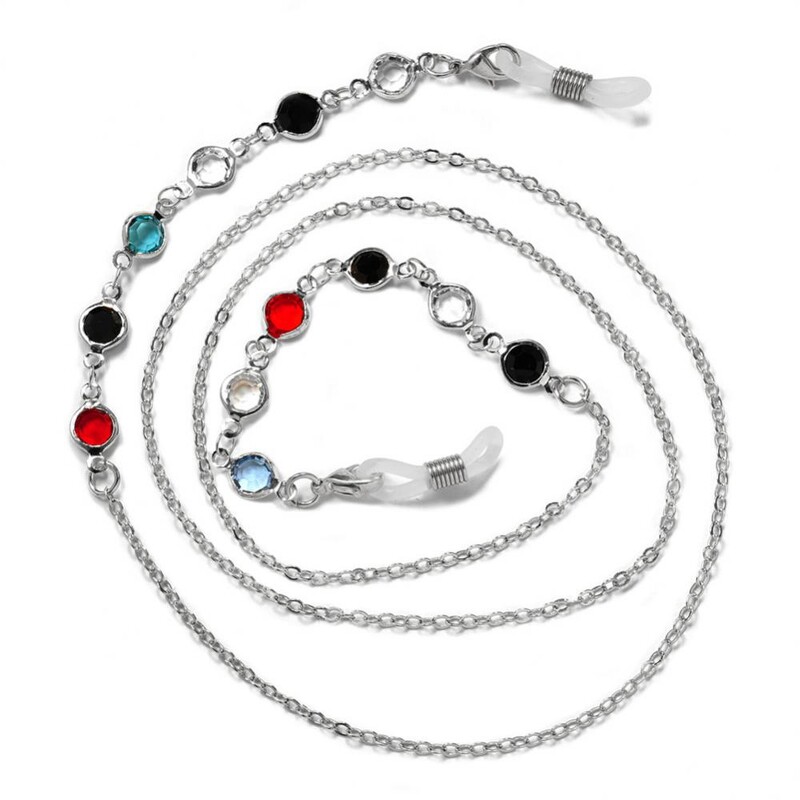 Αλυσίδα γυαλιών Λευκή πλαστική χάντρα Pearl Heart Charm Συγκράτηση γυαλιών Θήκη γυαλιών Λουράκι Γυναικείο κολιέ Δώρο Μάσκα με σχοινί Αλυσίδα