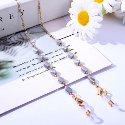 2024. gada jauna rotaslietu mode sievietēm Modernas saulesbrilles ķēdes maskas turētājs Bohēmijas kristāla stikla fāzēm brilles ķēdes auklas dāvanas