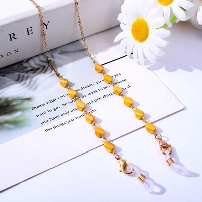 2024. gada jauna rotaslietu mode sievietēm Modernas saulesbrilles ķēdes maskas turētājs Bohēmijas kristāla stikla fāzēm brilles ķēdes auklas dāvanas