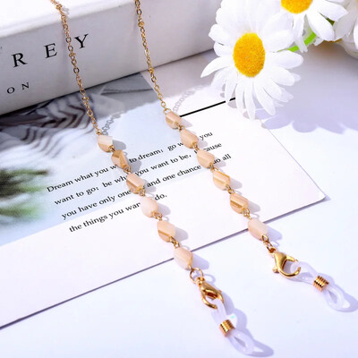 2024. gada jauna rotaslietu mode sievietēm Modernas saulesbrilles ķēdes maskas turētājs Bohēmijas kristāla stikla fāzēm brilles ķēdes auklas dāvanas