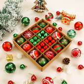 Αξεσουάρ χριστουγεννιάτικου δέντρου Διακοσμητική μπάλα 40/42/44 Πακέτο Πολύχρωμη μπάλα επιμετάλλωση μπάλα μενταγιόν Χριστουγεννιάτικη διάταξη σκηνικού σπιτιού