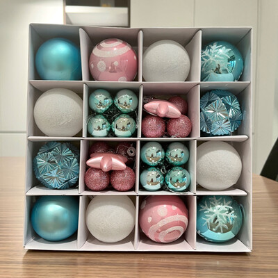 Αξεσουάρ χριστουγεννιάτικου δέντρου Διακοσμητική μπάλα 40/42/44 Πακέτο Πολύχρωμη μπάλα επιμετάλλωση μπάλα μενταγιόν Χριστουγεννιάτικη διάταξη σκηνικού σπιτιού