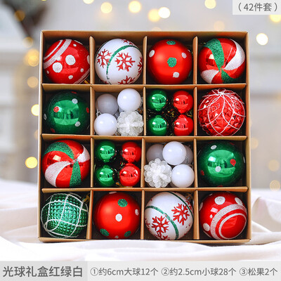 Αξεσουάρ χριστουγεννιάτικου δέντρου Διακοσμητική μπάλα 40/42/44 Πακέτο Πολύχρωμη μπάλα επιμετάλλωση μπάλα μενταγιόν Χριστουγεννιάτικη διάταξη σκηνικού σπιτιού