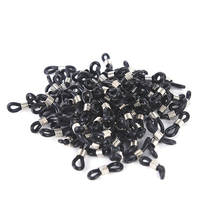 100 gab. Plastmasas silikona brilles ķēde Pretslīdēšanas gumijas gredzens Gumijas gredzena siksnas cilpiņas silikona brillēm Joslas virve