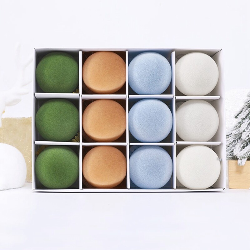 Χριστουγεννιάτικα βελούδινα στολίδια για μπάλες 12 τμχ Σετ χριστουγεννιάτικα στολίδια για χριστουγεννιάτικο δέντρο 6 εκατοστών με θηλιά Χριστουγεννιάτικη κρεμαστή διακόσμηση για πάρτι σπιτιού