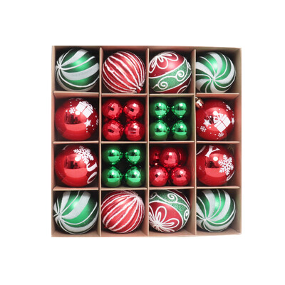 16τμχ Χριστουγεννιάτικη Μπάλα Διακόσμηση 6cm Ροζ Λευκά Κόκκινα Μπιχλιμπίδια Χριστουγεννιάτικο Δέντρο Κρεμαστό Κρεμαστό για το 2025 Home Navidad Noel Xmas Party