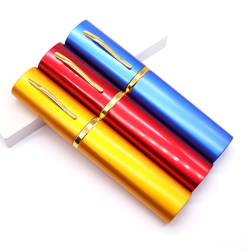 Nešiojami maži metalinio rėmelio akiniai skaitymui rašiklio dėžutė, atspari vandeniui, ypač ploni vyriški akiniai, moteriški akiniai, laikymo dėklas, akinių priedai