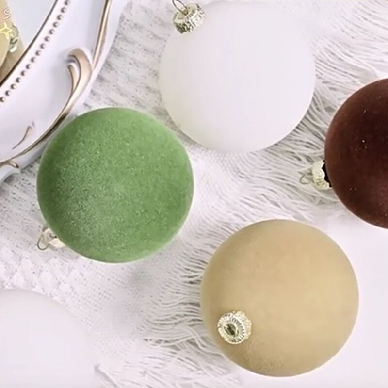 12db 6 cm-es bársony karácsonyi bálok bolyhos karácsonyfára akasztó díszek otthoni dekorációhoz 2025. évi karácsonyi buli