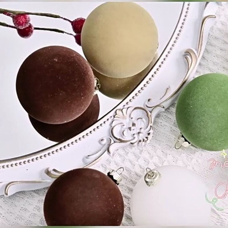 12db 6 cm-es bársony karácsonyi bálok bolyhos karácsonyfára akasztó díszek otthoni dekorációhoz 2025. évi karácsonyi buli